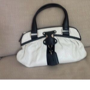 Hugo Boss Black and Cream Shoulder Bag